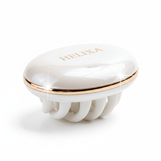 Brosse de massage cuir chevelu en silicone Helixa, picots ultra-doux