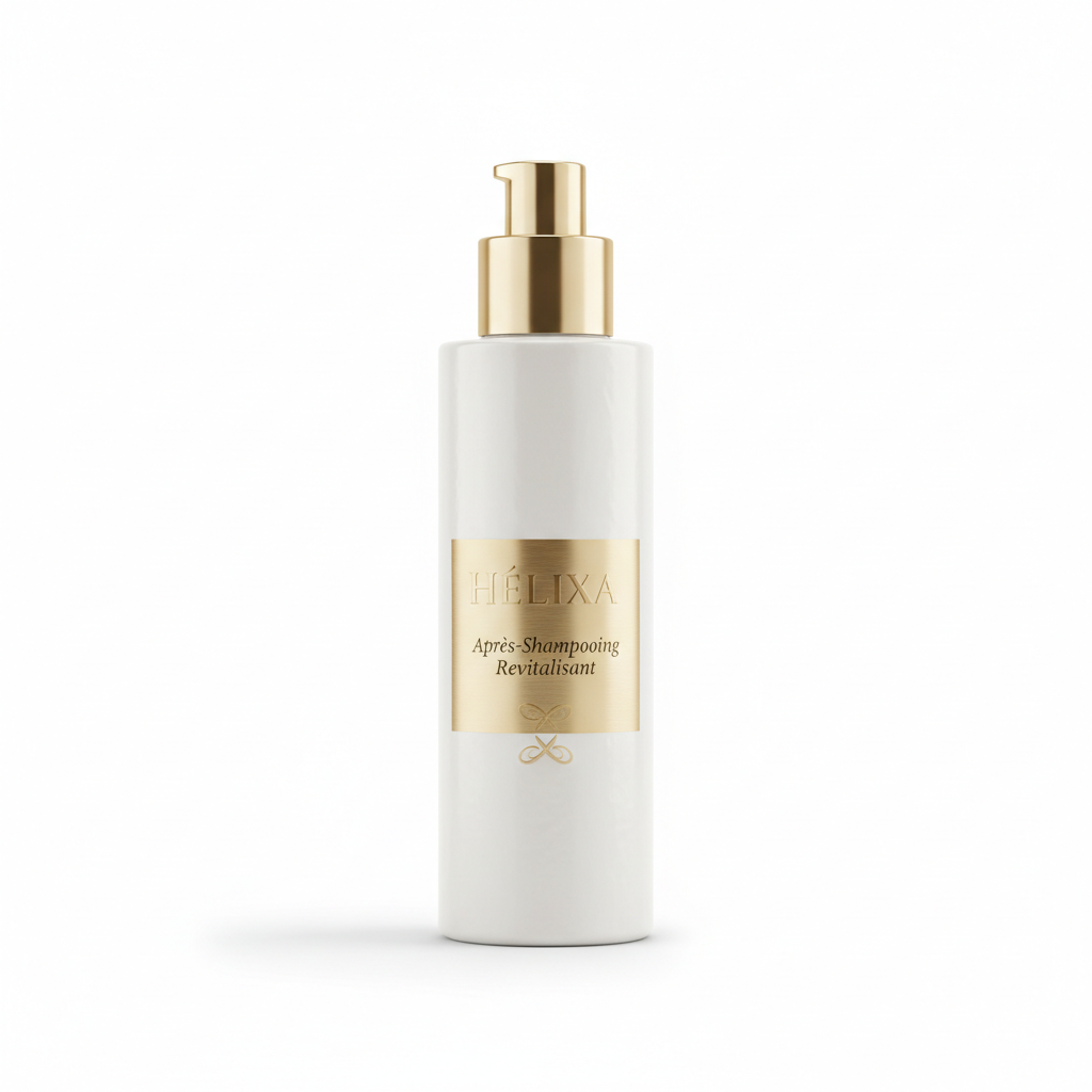 Après-Shampooing Revitalisant Helixa - Flacon premium blanc et or