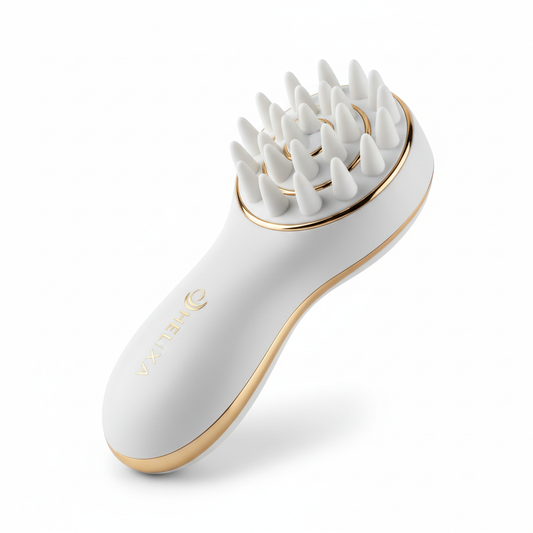 Brosse de massage Helixa pour stimuler le cuir chevelu et la circulation sanguine